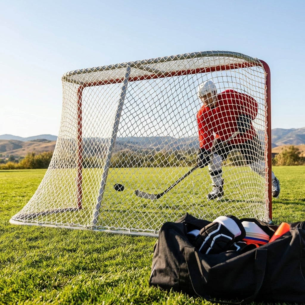 Replacement ice hockey net with polypropylene material for professional use