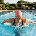 Silicone swimming caps available in five colours for training