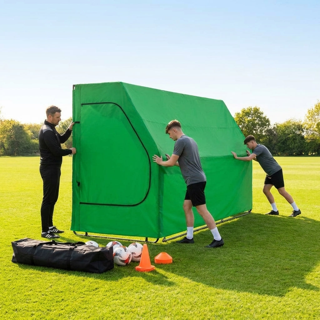 Portable team shelter in 10 colours with steel frame for sports events