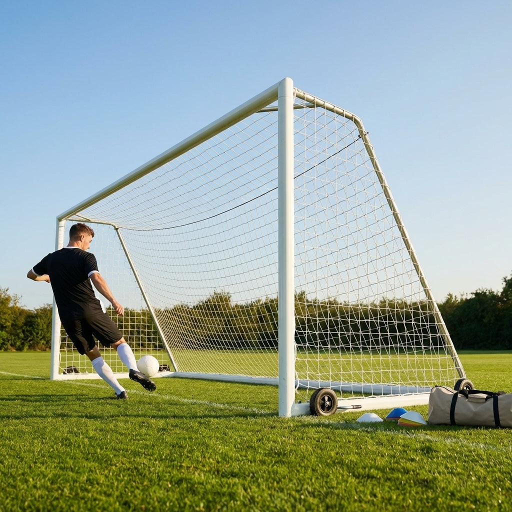 16ft x 7ft aluminium football goal for youth teams