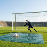 Goalkeeper training tarpaulin made of weatherproof PVC