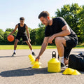Multi-coloured basketball training marker cones