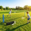 Mini Tennis Net Set with rackets and balls, perfect for backyard and club use