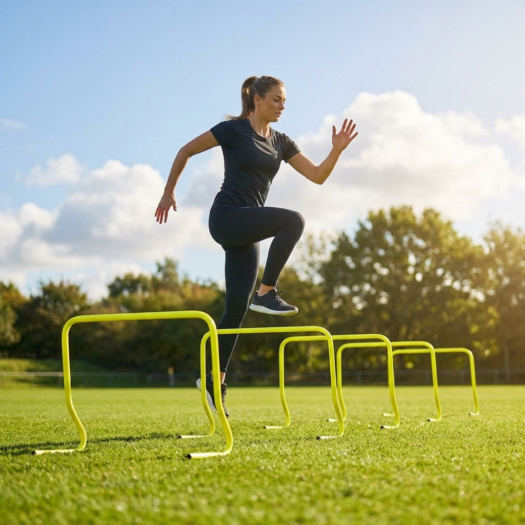 Speed Training Hurdles – 6in, 9in, 12in – Durable Plastic – Sports & Schools