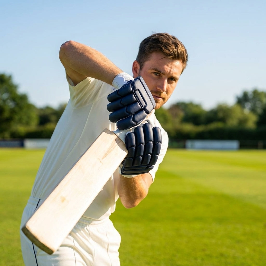 Coloured cricket batting gloves with English Pittard leather palm