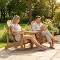 Wooden relax chair for garden seating, available in single or double