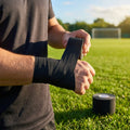 Elastic Adhesive Bandage Tape – Black/White – Cotton Spandex – Sports & Physio Use