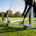All-terrain football goal wheels for easy movement