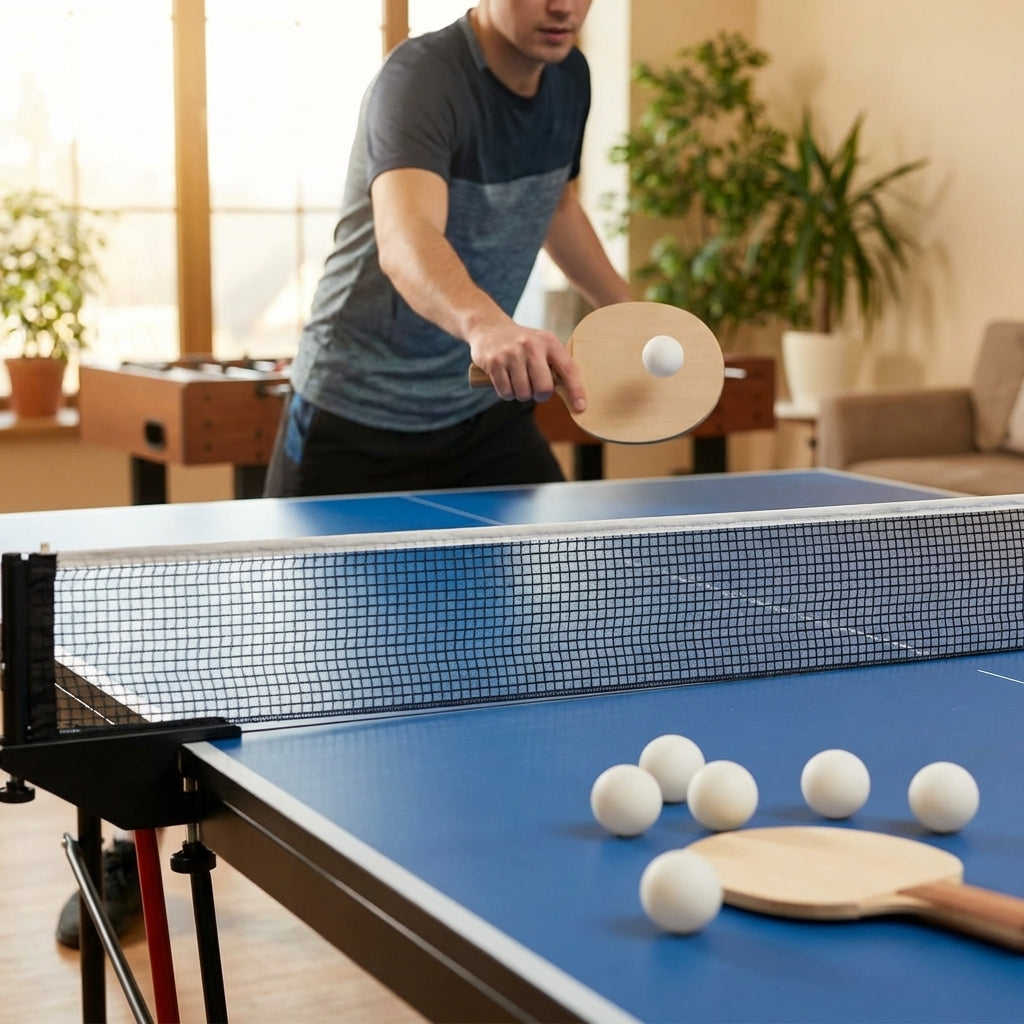 Table tennis balls in optic white for indoor and outdoor use
