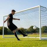Multi-colour football goal nets for full-size goals