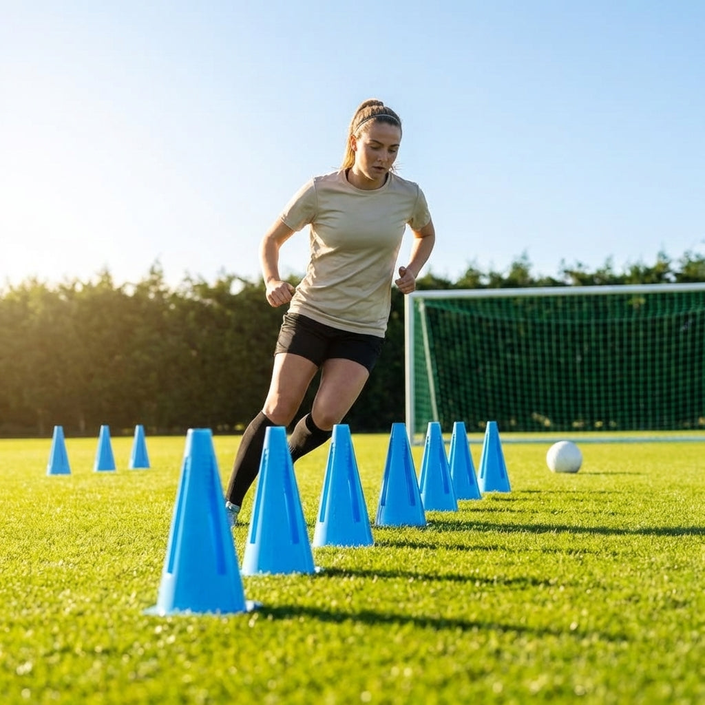 Training cones for sports and agility, durable plastic