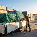 Heavy duty truck net made from 3mm twine for secure cargo transport