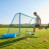Beach football goal with fluorescent net and aluminium frame