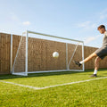 Aluminium football goal with folding mechanism