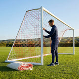 Football goal nets 24 x 8 ft, durable HDPE for clubs and schools