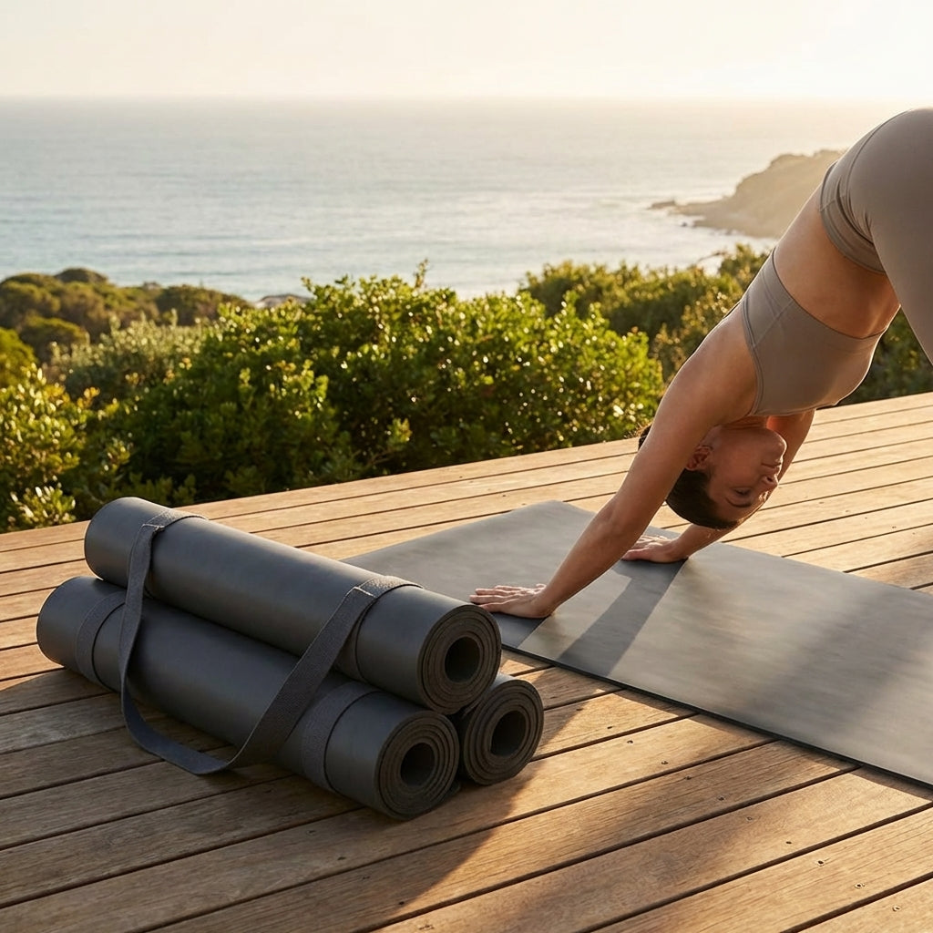 PVC Yoga Mat with textured foam for yoga and Pilates
