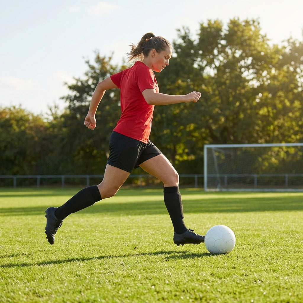 Women's football shorts available in five sizes, made from polyester
