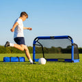 Beach football goal with fluorescent net and aluminium frame