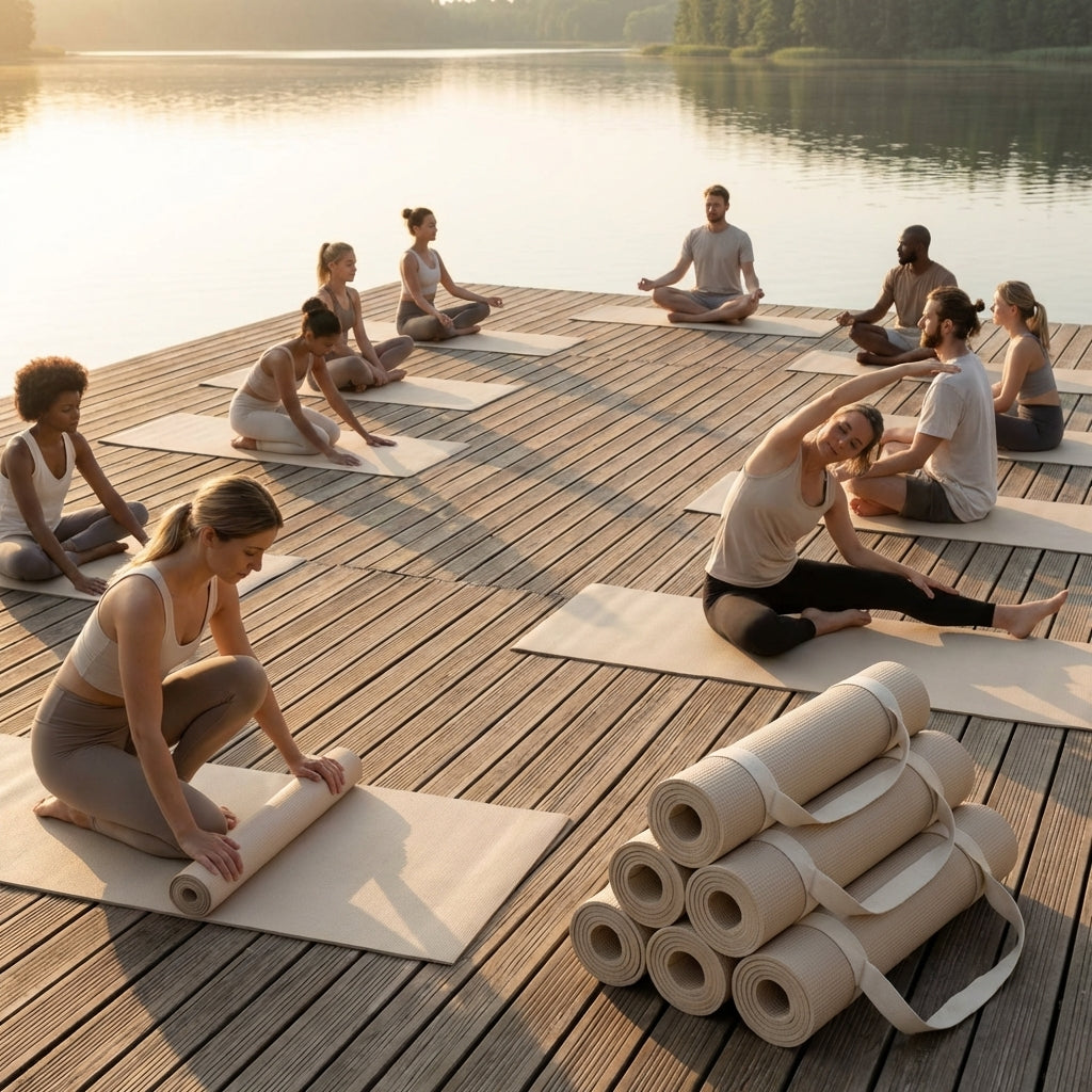PVC Yoga Mat with textured foam for yoga and Pilates