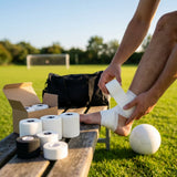 Elastic Adhesive Bandage Tape – Black/White – Cotton Spandex – Sports & Physio Use