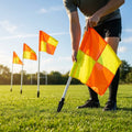 Rugby Corner Flags Set with PVC Poles and High Visibility Flags