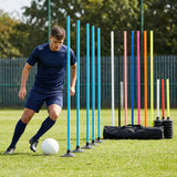 Slalom training poles in vibrant colours for agility training