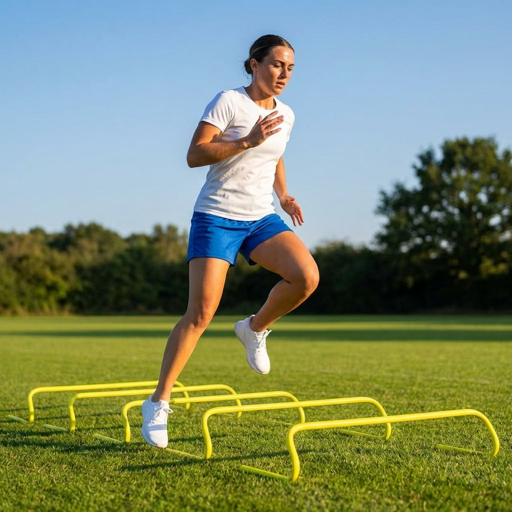 Speed Training Hurdles – 6in, 9in, 12in – Durable Plastic – Sports & Schools