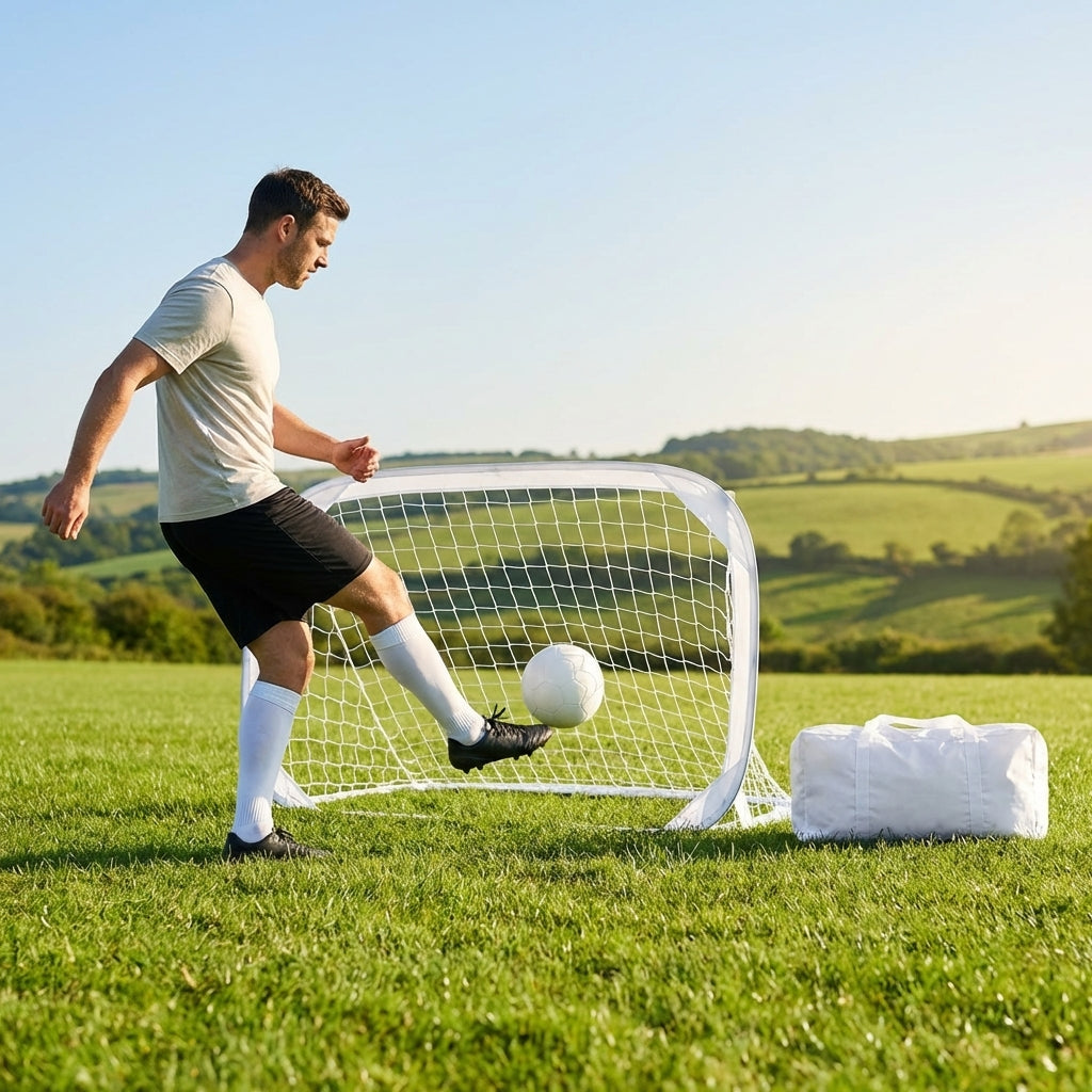 Aluminium Folding Football Goal in various sizes and colours, ideal for training and matches