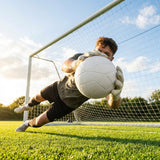Weighted football in black and white, perfect for goalkeeper training