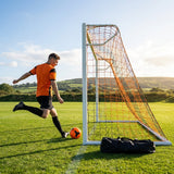 Multi-colour football goal nets for full-size goals