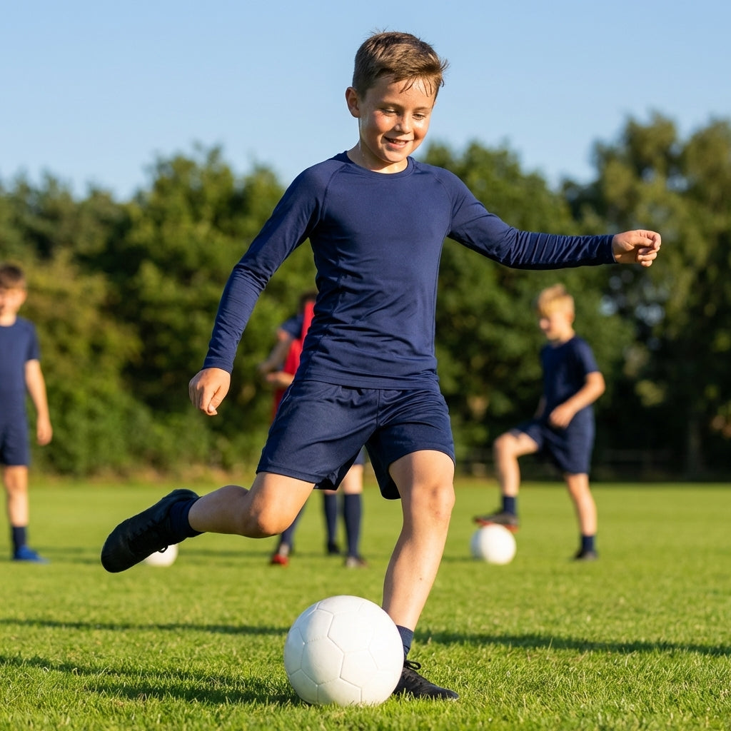 Junior Boys' Long Sleeve Base Layer Top in Various Colours