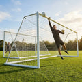 Football goal nets 24 x 8 ft, durable HDPE for clubs and schools