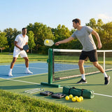 Pickleball post and net set for outdoor use