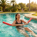 Colourful swimming pool noodles made from EVA foam