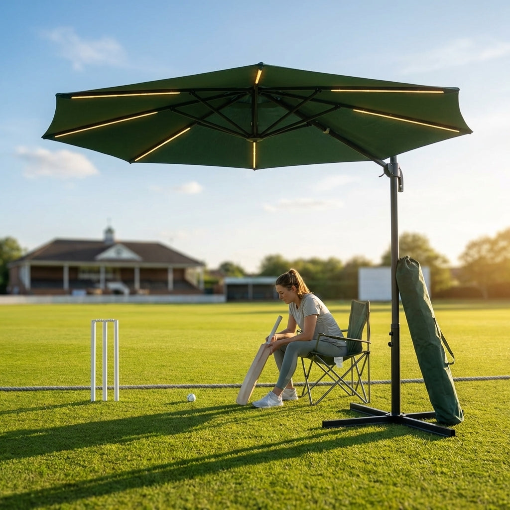 Cantilever garden parasol with 3m UV30+ canopy and steel frame