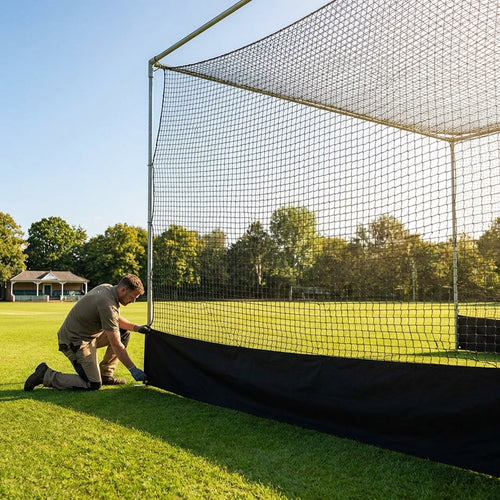 Cricket Net Vermin Skirt – Black – HDPE Mesh – Wildlife Protection